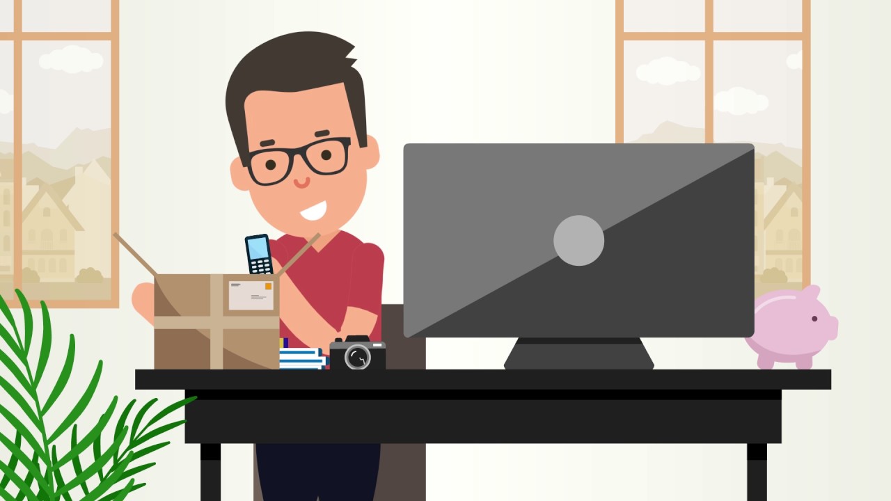 A Man working on Computer